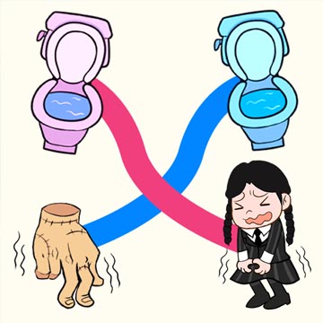 Draw To Toilet Puzzle